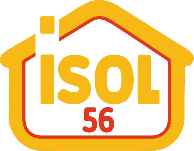Logo d'Isol 56, entreprise d'isolation, rénovation et ravalement dans le Morbihan